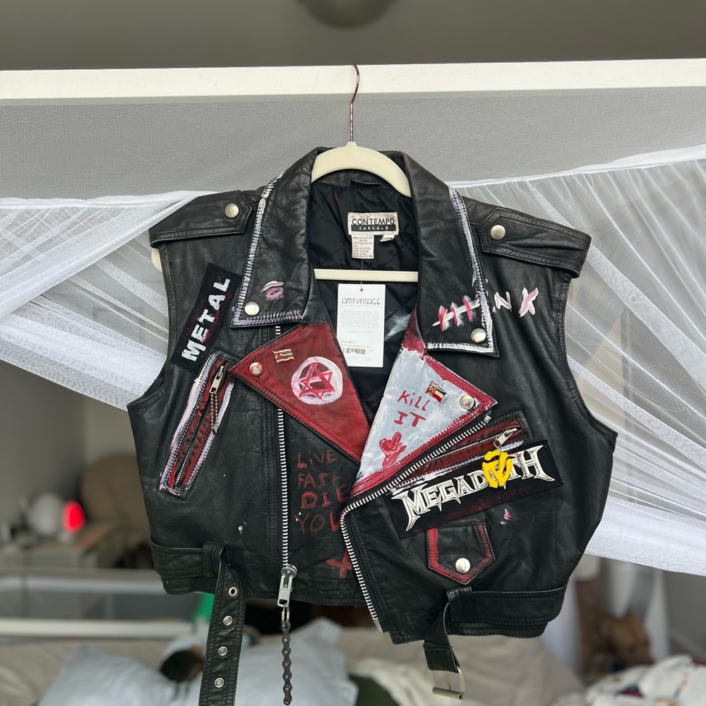 90s Vintage Leather Vest